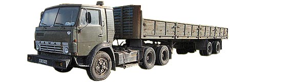 КАМАЗ 5410 тягач с открытым полуприцепом
